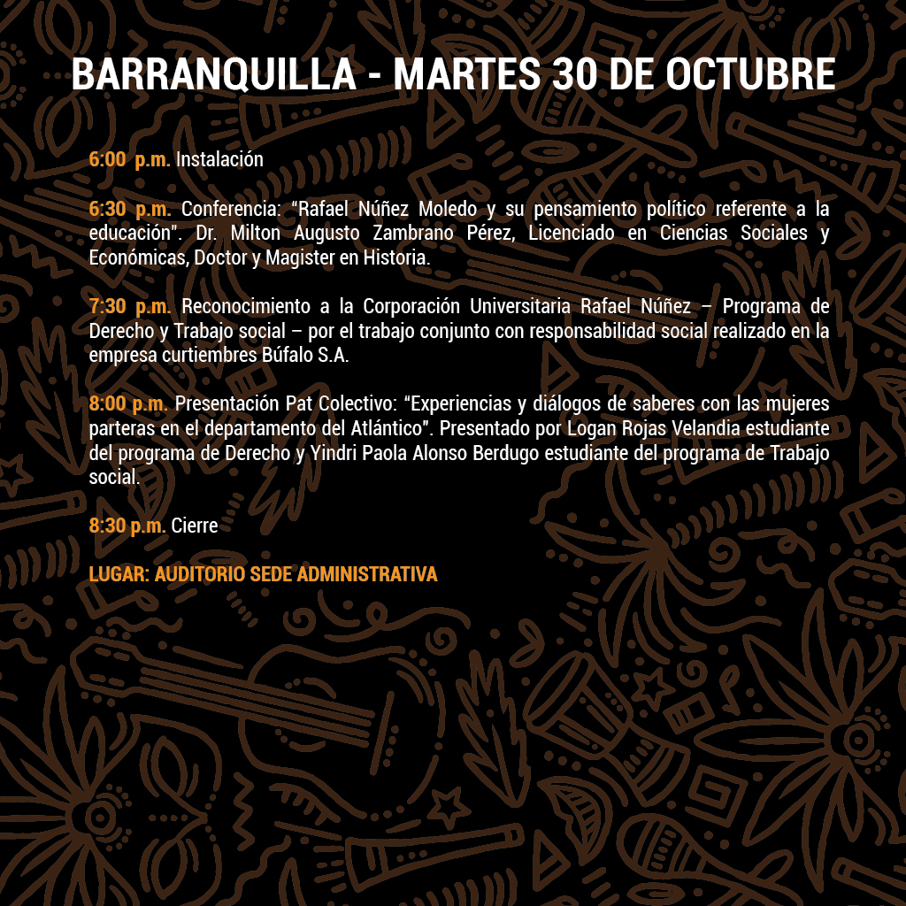 Agenda Exponúñez 30 octubre Barranquilla