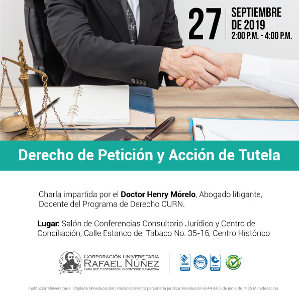Evento Consultorio Jurídico Cartagena - Docente Henry Morelos